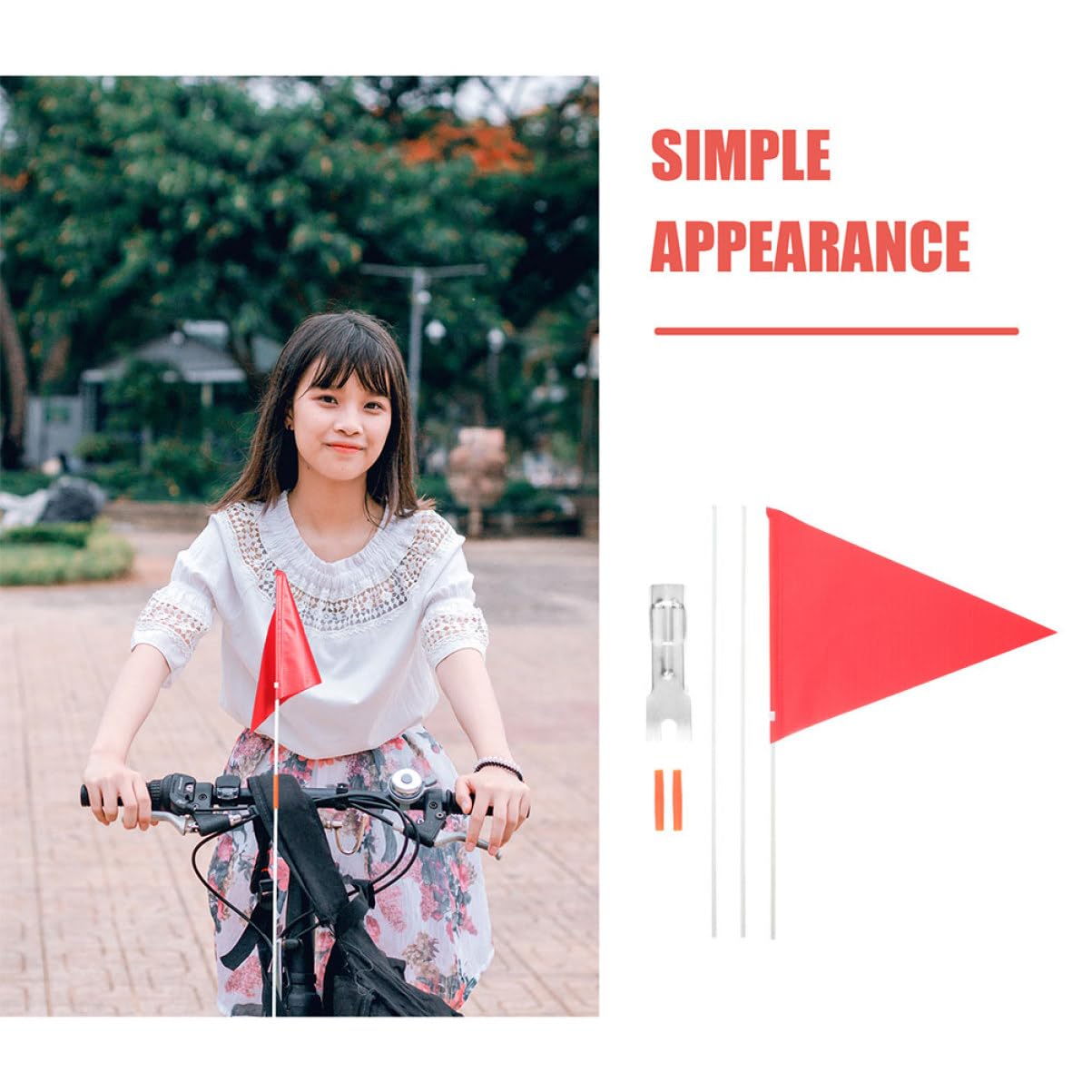 ifundom 5 Piezas Bandera de Seguridad para Bicicleta con Bandera Triangular para y Visibilidad Bicicletas para Accesorios de Seguridad