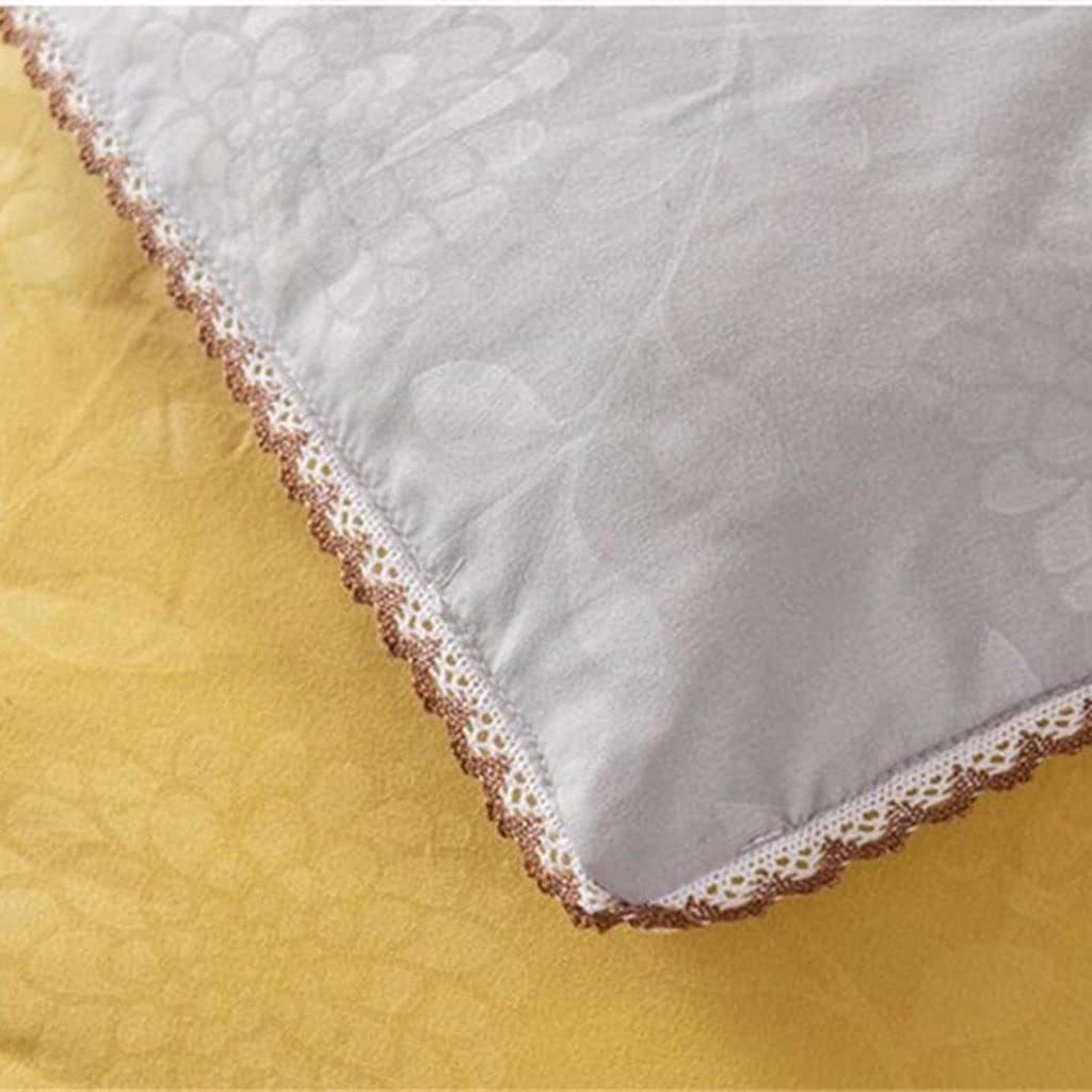 Quilt Queen Silk Comforter Twin Size Chinese Silk Bedding Duvet Insert 4 Season Comforter(Gray-D)