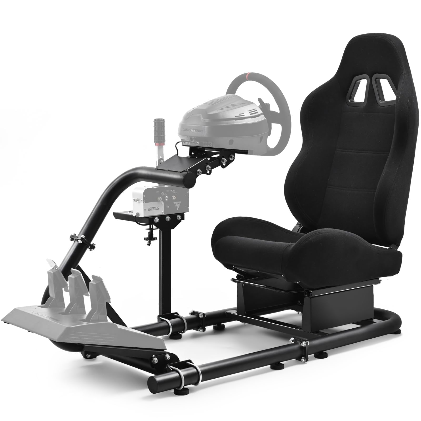 Marada Racing Simulator Cockpit with Racing Seat Fit for Logitech G29 G920 G923,Thrustmaster, Fanatec/Xbox, Adjustable