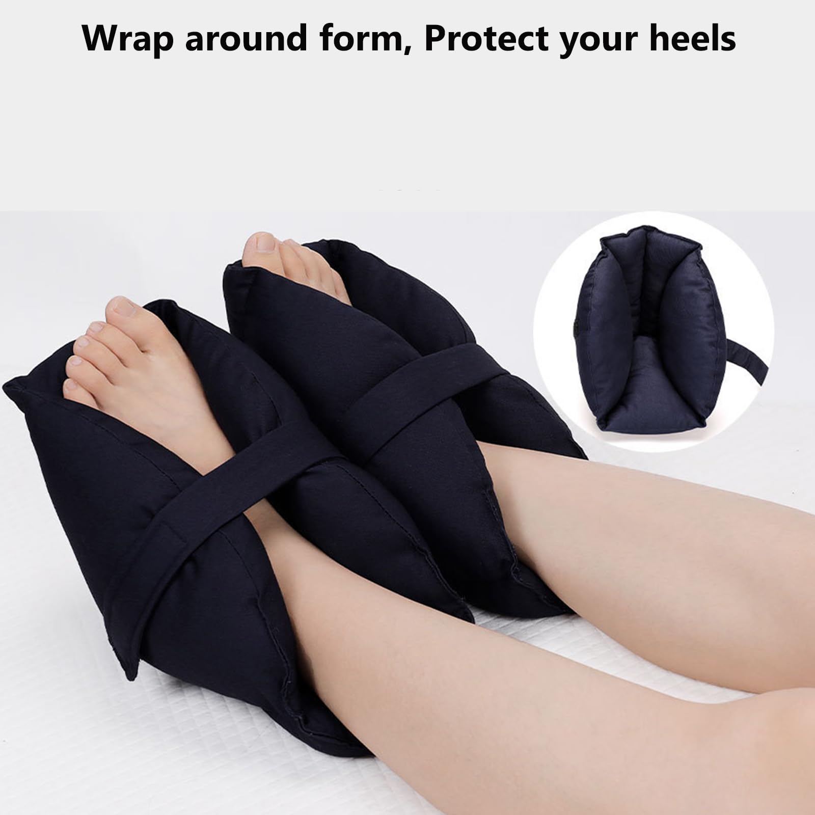 Cojín Protector Del Talón (Par), Almohada De Apoyo Para Los Pies Para Aliviar El Dolor Del Talón, Úlceras Por Decúbito, Úlceras Por Presión, Postrado En Cama, Cojines Para El Talón Lavables