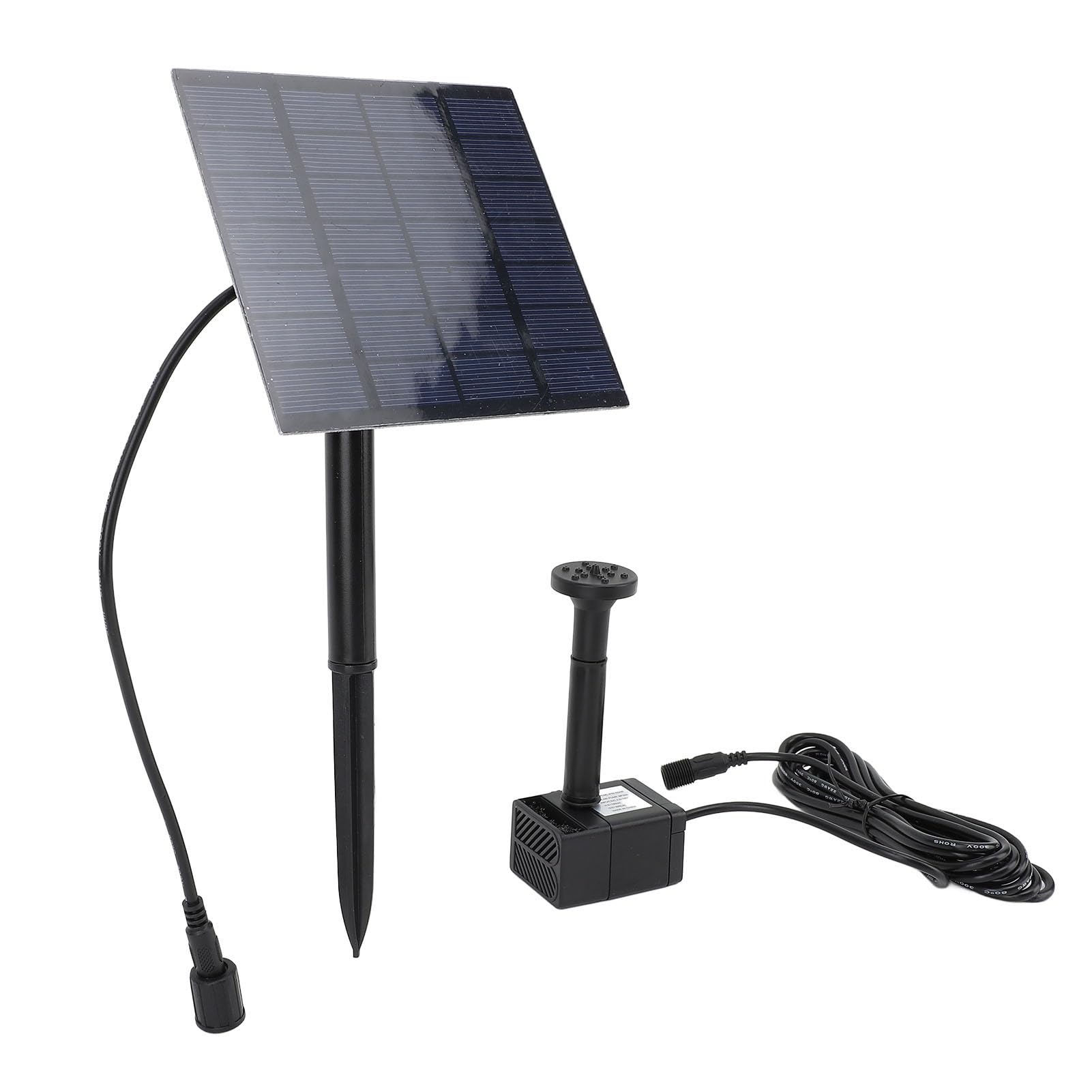 Water Solar Powered Pump Kit, Strong Jet, Solar Fountain Pump for Bird Bath, Garden, Outdoor Pond, Pool, Fish Tank, Separate Solar Panel, Easy Installation, No Batteries Required