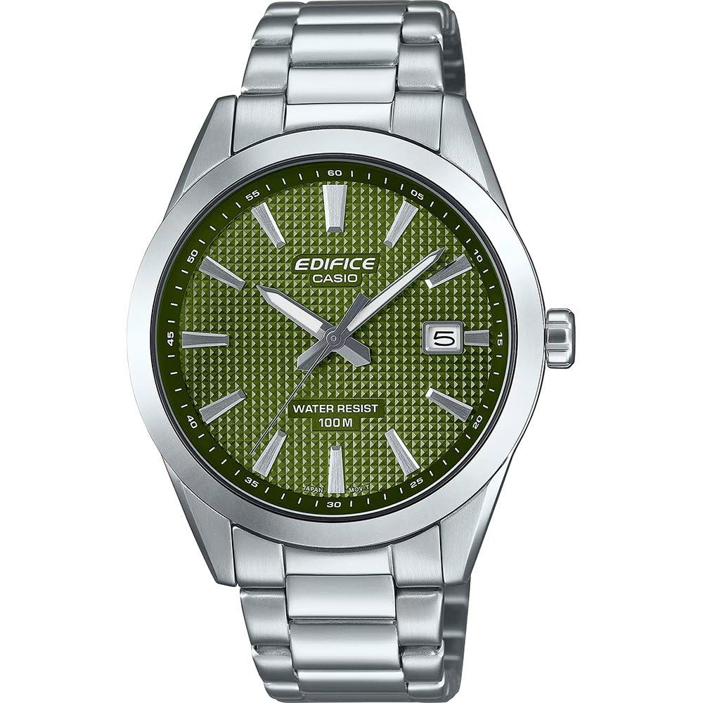Casio Edifice Men's Stainless Steel Green Dial Bracelet Watch - W17551 Efv-160D-3Avef