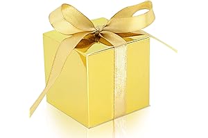 KPOSIYA 100-Pack Gold Candy Boxes for Unforgettable Parties