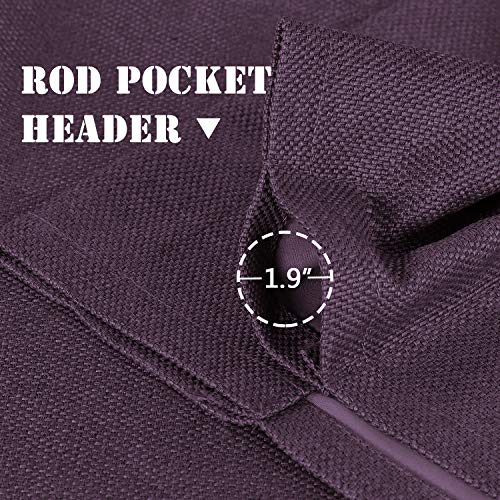 image for H.VERSAILTEX Blackout Linen Curtain Valances for Kitchen/Bathroom/Laun