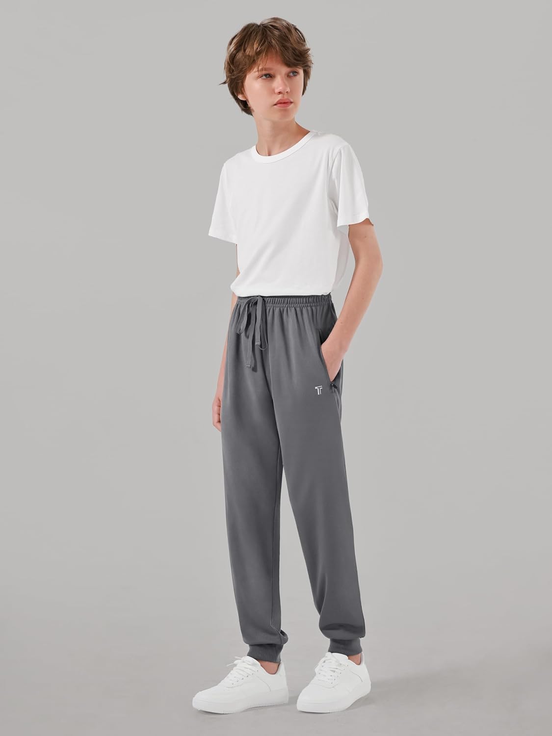 4 Pack Boys Mesh Athletic Pants with Zipper Pockets Boys Joggers