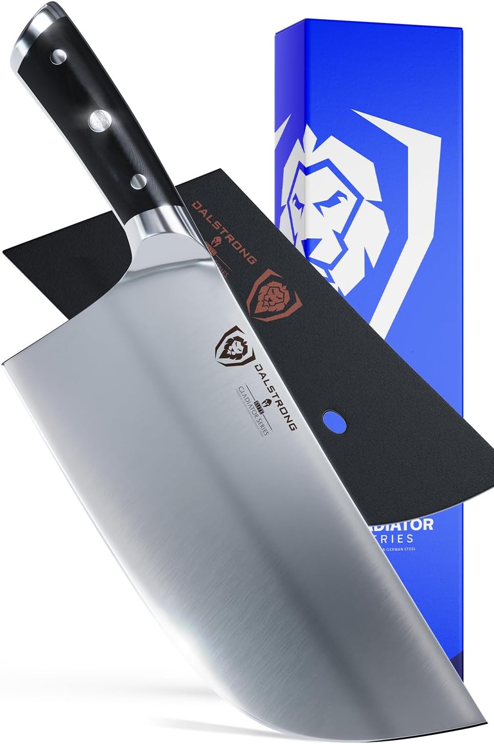 DALSTRONG Meat Cleaver Knife - 9 inch - Gladiator Series - 'The Ravager' - Heavy Duty Butcher Kitchen Knife - Forged High Carbon German Steel - BBQ, Meat Knife - Sheath Included - NSF Certified