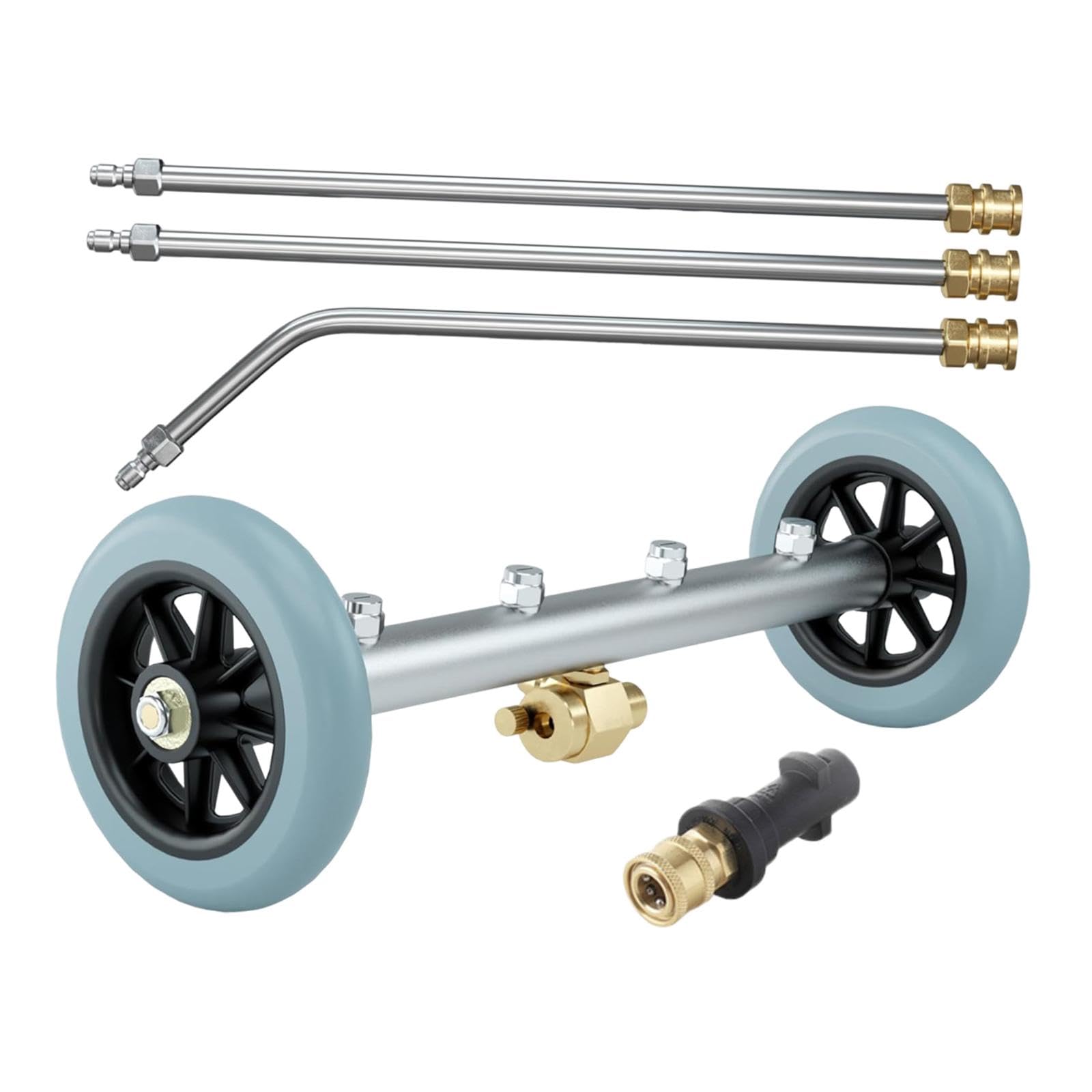 Pressure Washer Limpiador de Chasis Universal para Vehículo con Ruedas Y Conector Rápido para Remover Arena Y Aceite Adecuado para Limpieza de Coches