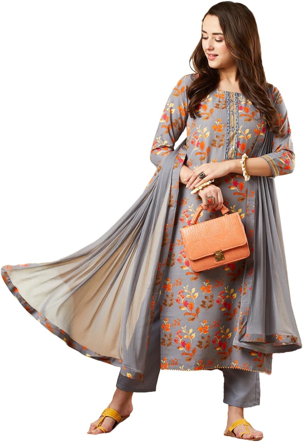 GoSriKi Women Kurta with Pant & Dupatta
