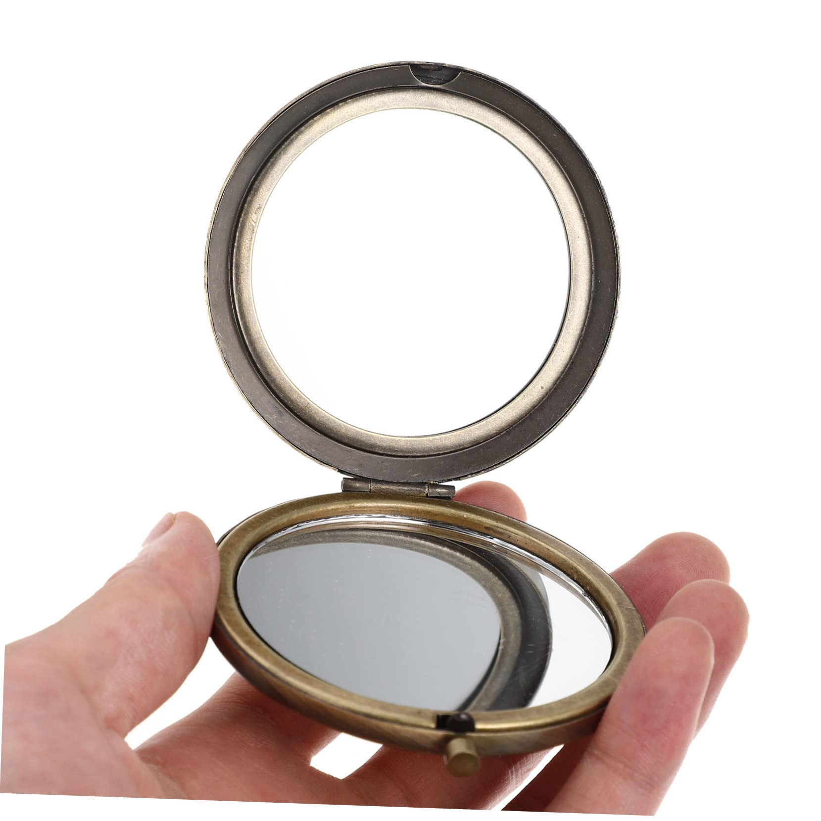 4 Pezzi Specchietto Vintage Doppio per Compatto e Portatile Accessorio per Viaggio per Donne e Ragazze