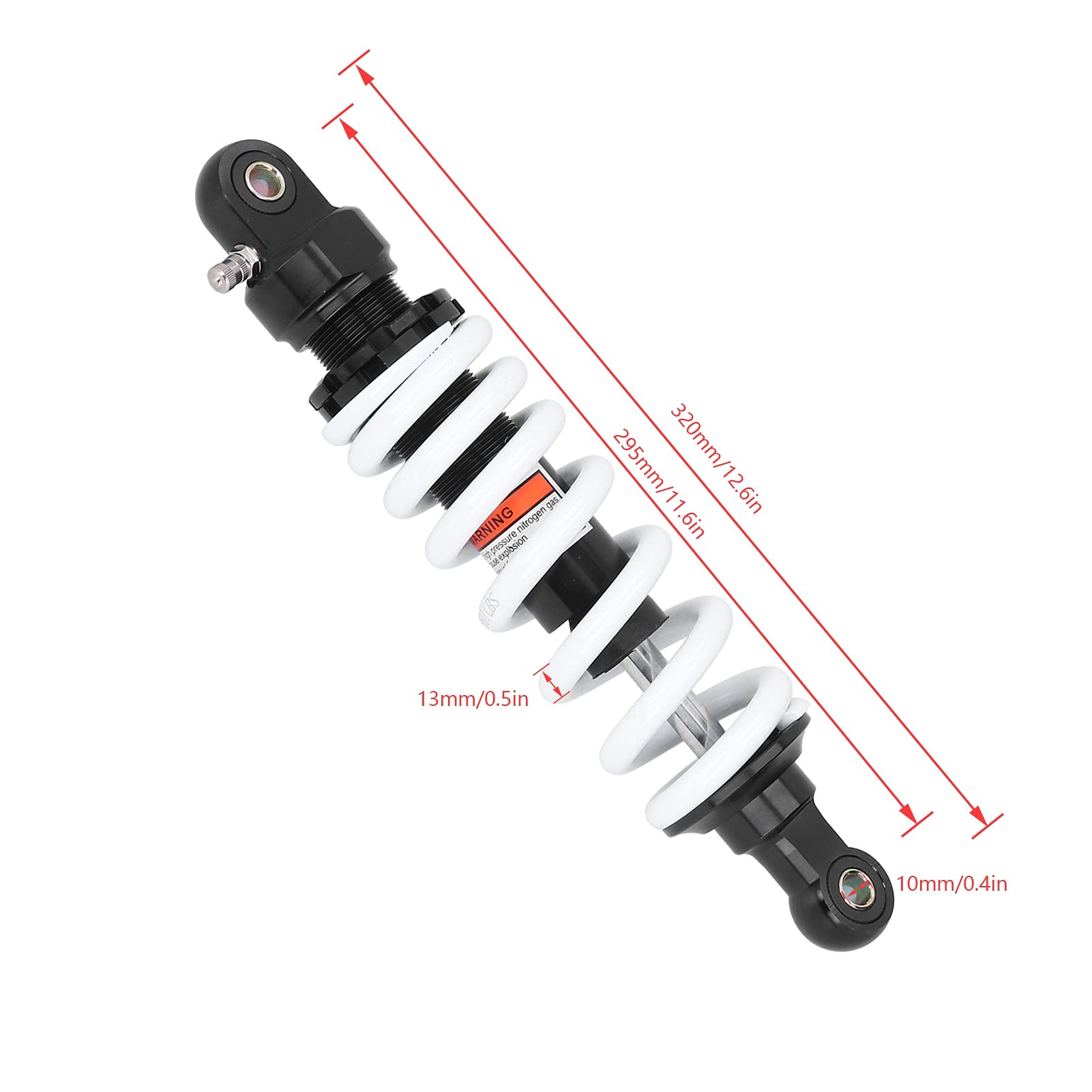 Zawieszenie Amortyzatora, Tylne Amortyzatory 13mm Amortyzator Sprężynowy 980LBS 295mm Tylne Zawieszenie Regulowane do Motocykla ATV SUV