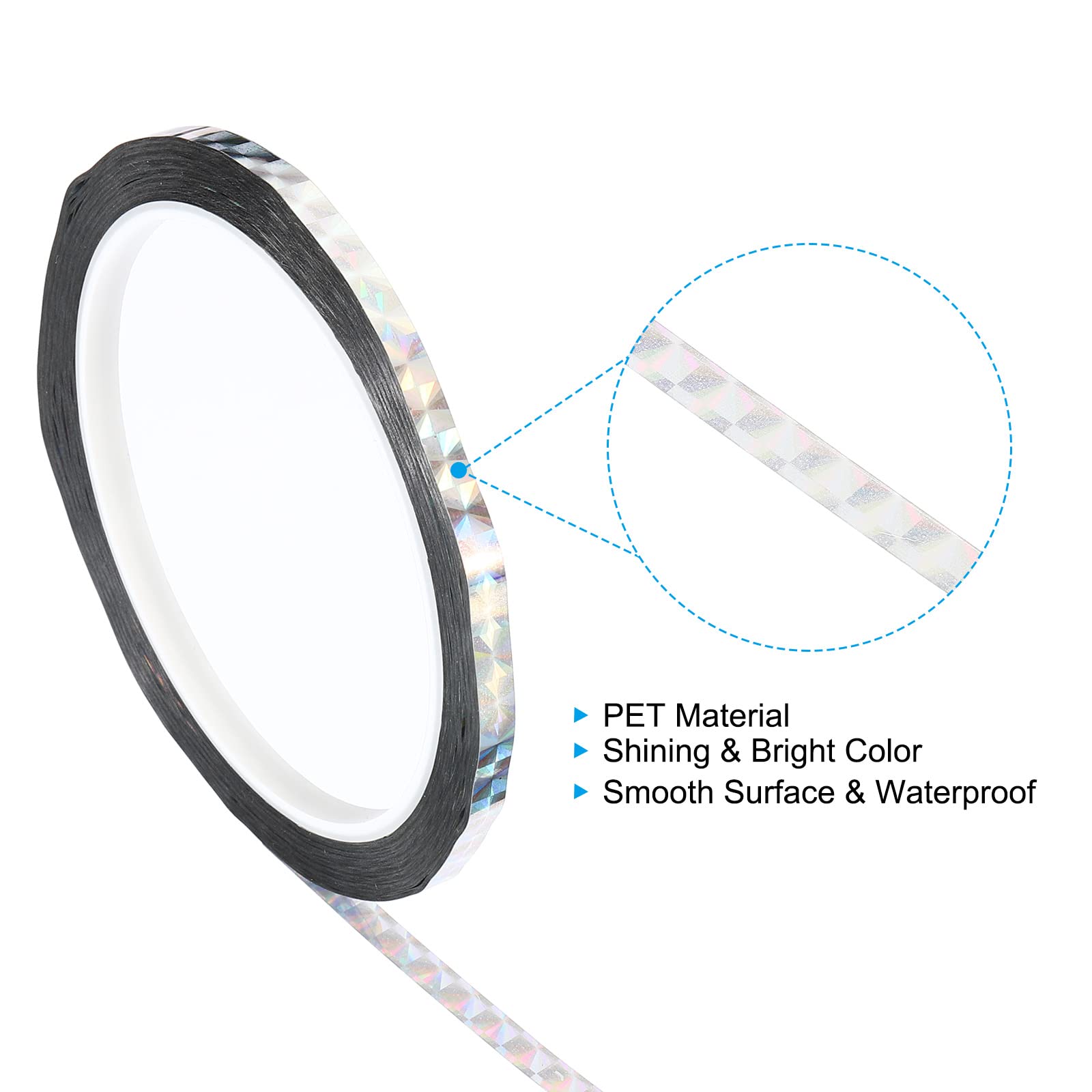 PATIKIL Prisma Tape 20 mm x 50 m, 2 pack holografisch
