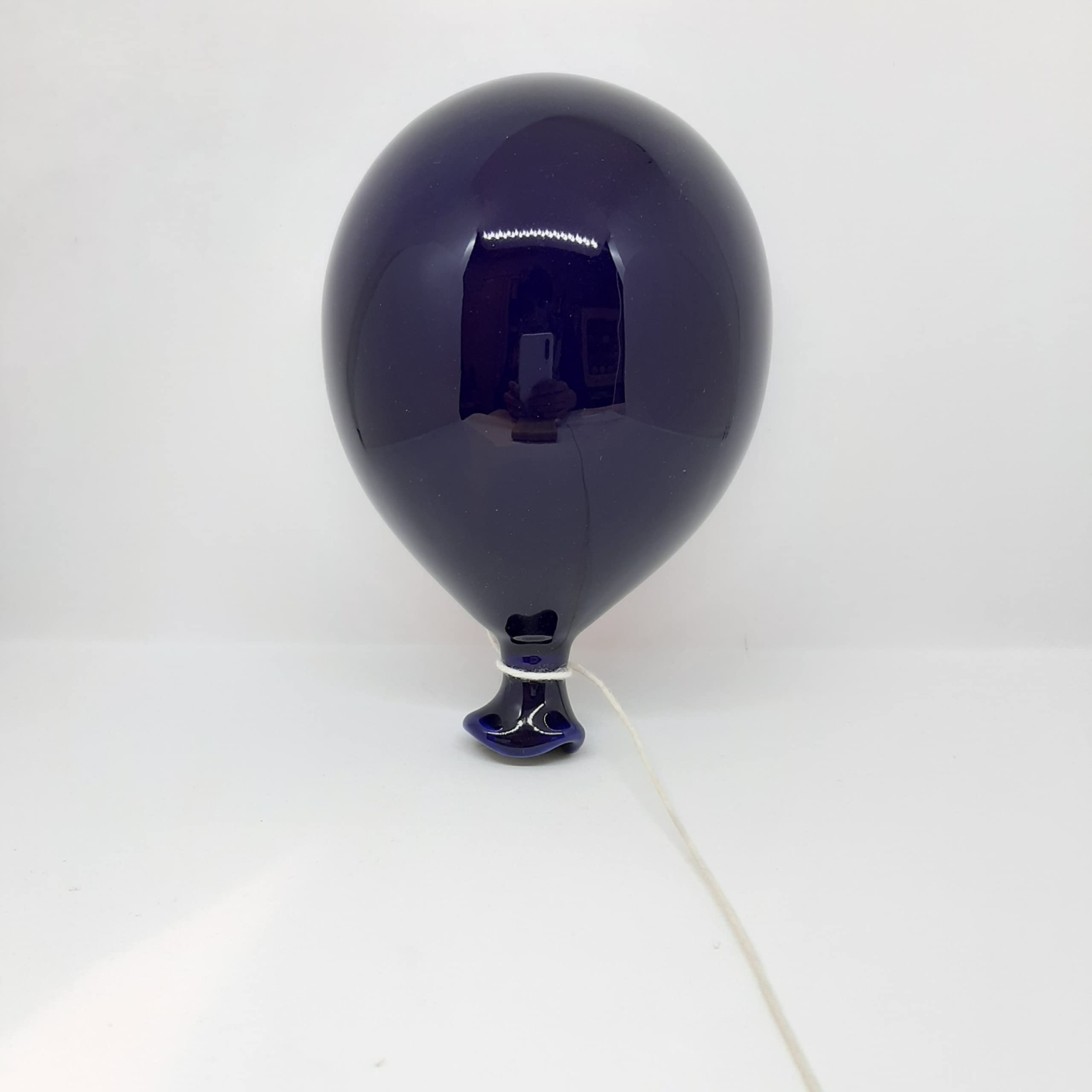 Palloncino in ceramica da appendere al muro, fatto a mano, artigianato, decorazione da parete, ideali per bomboniere (15 cm, ROSSO)