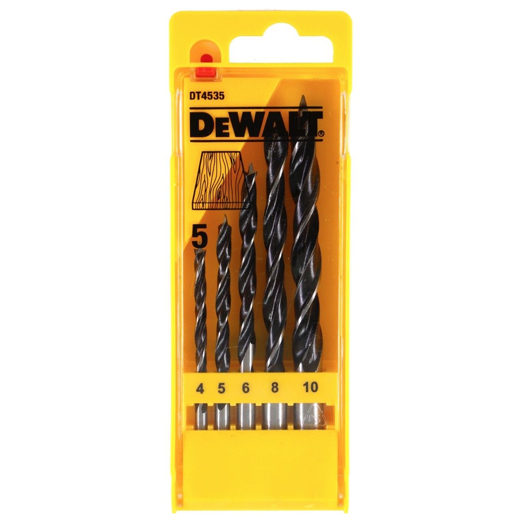 Dewalt DT4535-QZ Brad point wood drill bit Set 5 Piece