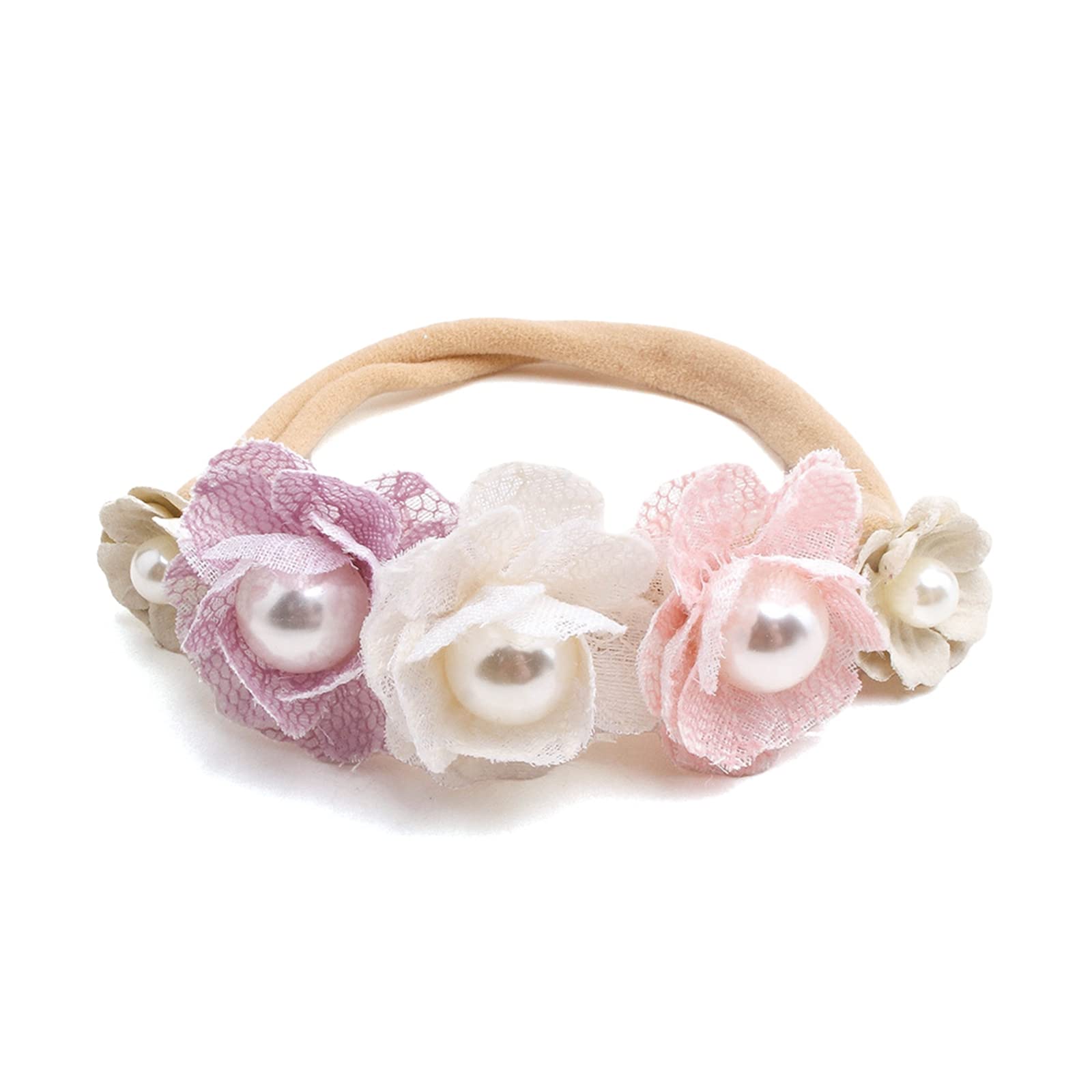 Baby Girl cloth Headbands Floral Infant Flower Elastic Hair Band Bows Wraps for Newborn Toddler Hair Accessorie Headband (Style 8, One Size)