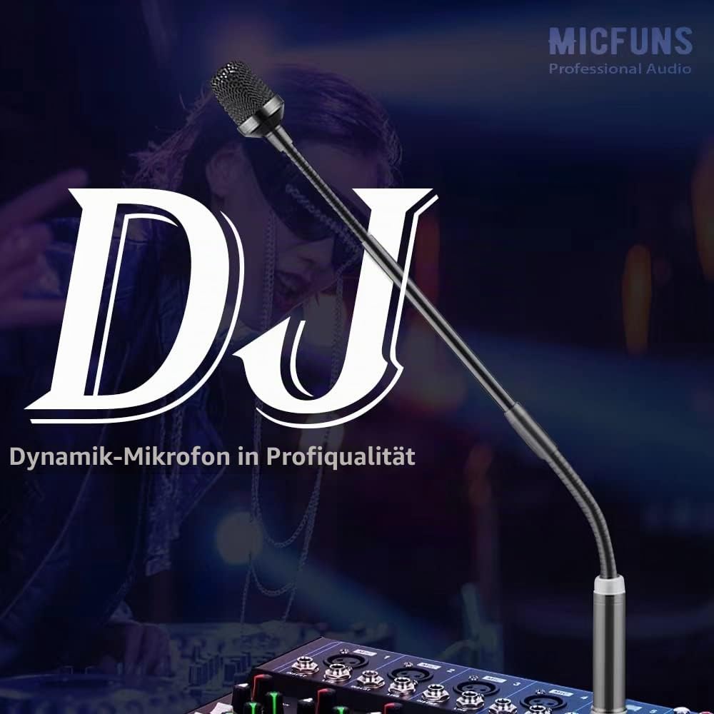 Professionelles dynamisches Bob-Barker-Mikrofon für DJ-Mixer Dediziertes Disc-Schreimikrofon KTV-Bar-Schwanenhalsmikrofon