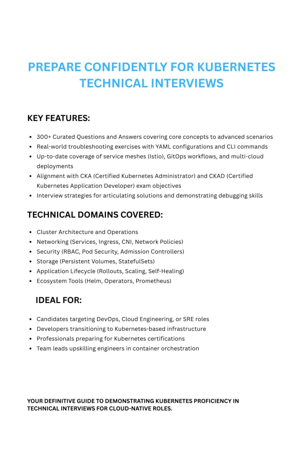 The Kubernetes Interview Playbook: Prepare Confidently for Kubernetes Interviews | CKA CKAD Exam Prep | Cloud Engineering & SRE Job Guide