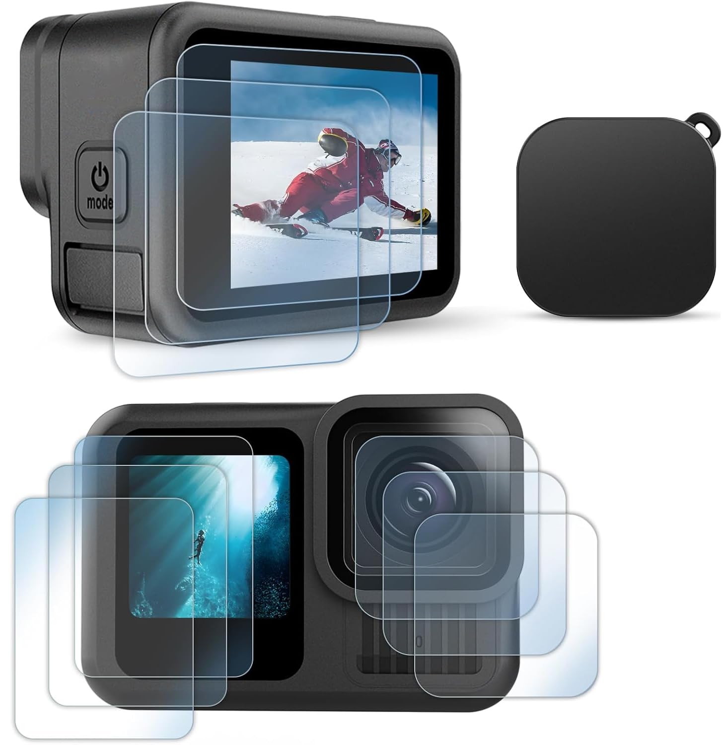 Thoquene 10 sztuk akcesoriów do Gopro Hero 13 Black Set