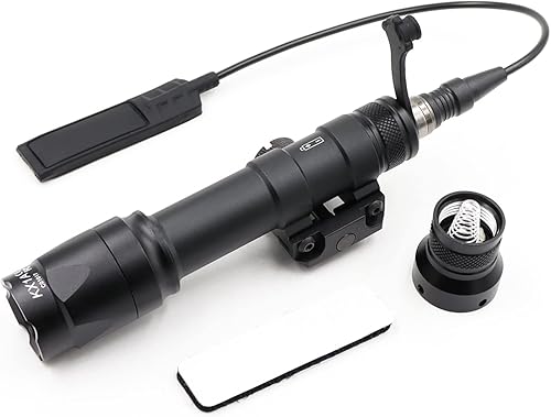 Miniatura 7 de LThyzszb Luz blanca LED M600C con luz estroboscópica para rifle de arma, con interruptor de presión remoto, luz táctica de 400 lúmenes, color marrón