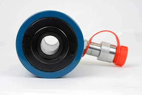 TEMCo 20 Ton Hollow Hydraulic Cylinder 2 Stroke Single Acting 10,000 PSI Tensioning, Pulling & Maintenance