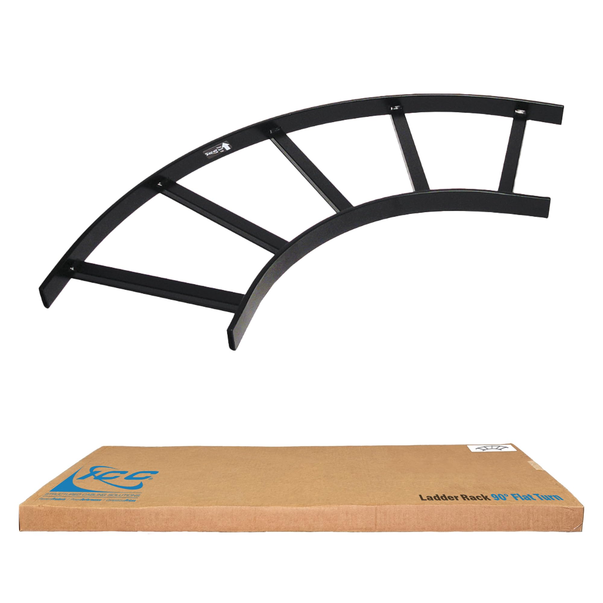 ICC Cable Runway Rack 90° Flat Corner, 16-Gauge Steel, Made in USA