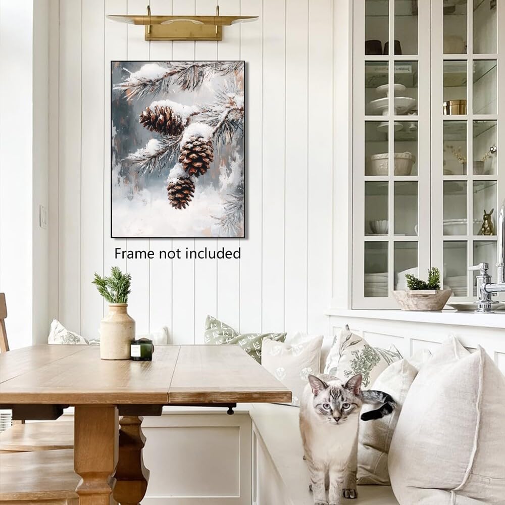 Porte-bûches Vintage LL Bean En Toile Avec Support – Motif Pomme De Pin – Fabriqué Aux USA