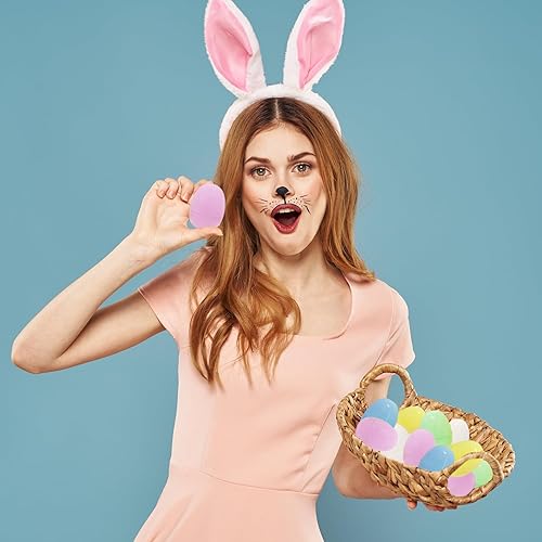Miniatura 2 de The Dreidel Company Huevos de Pascua rellenables, huevos de Pascua de plástico brillante colores pastel con bisagra, perfectos para la caza de