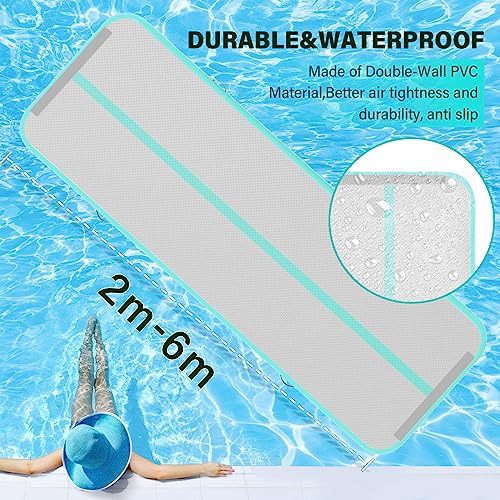 Ibatms Air Tumbling Mat Tumble Track, 4/8Inches Inflatable Gymnastics Air Mat For Home Use/Training/Cheerleading/Yoga/Water With Air Pump #TOP5