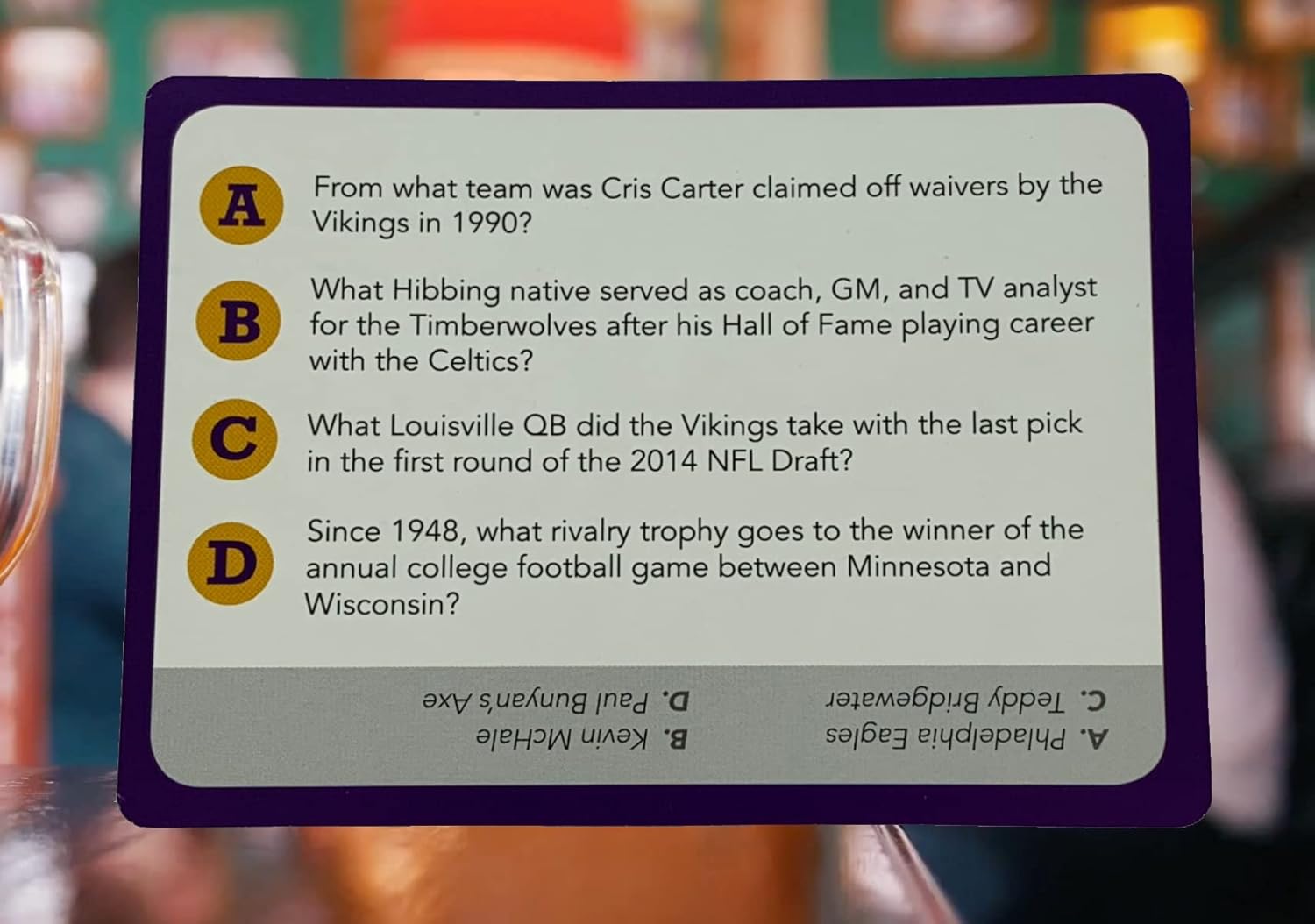 You Gotta Know Minnesota - Sports Trivia Game