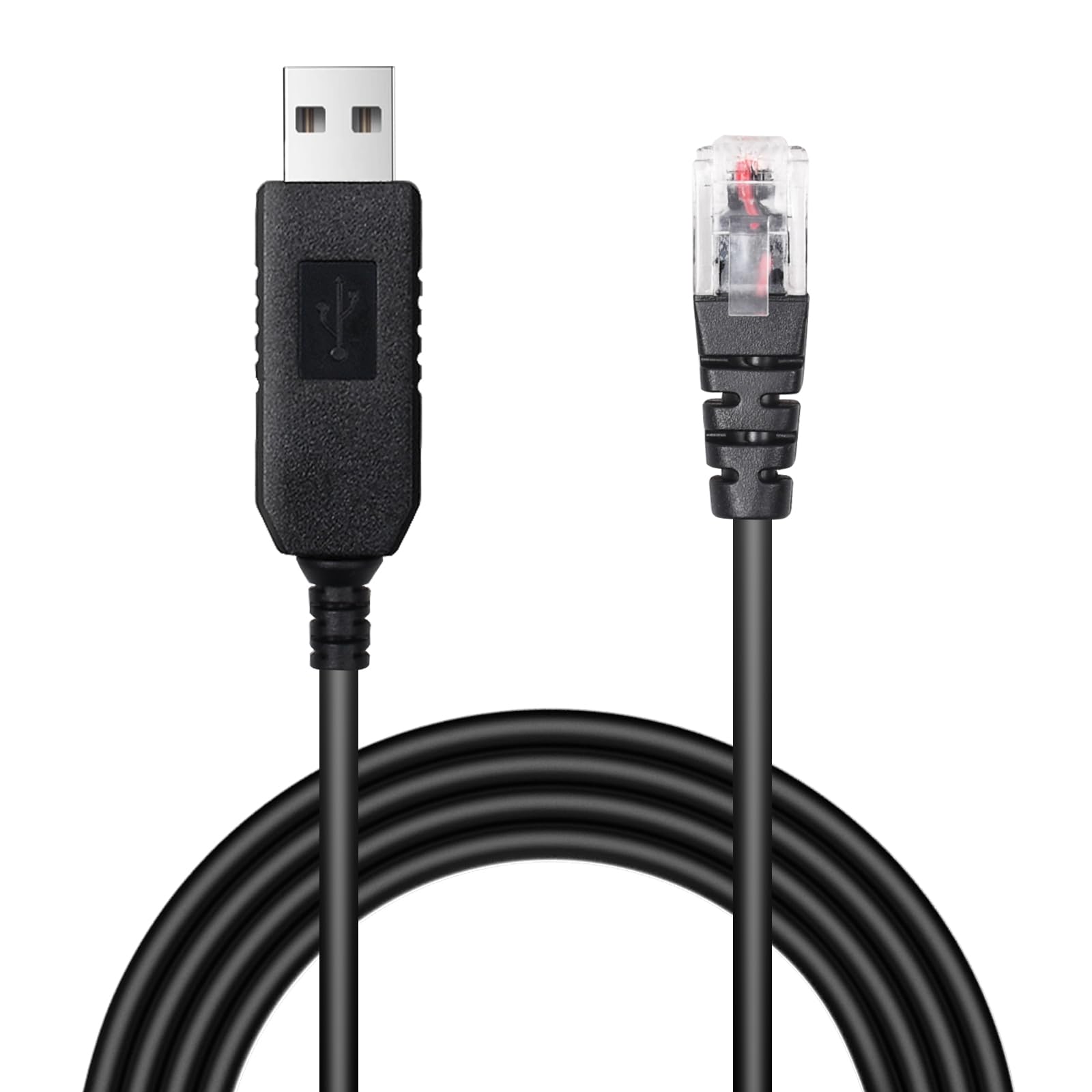 Sousery 4.92FT USB to RJ11 Plug Cable,USB 5V-12V Power Cable,Radar Detector Cable Compatible with Escort Uniden Beltronics Radenso XP Cobra Whistler,