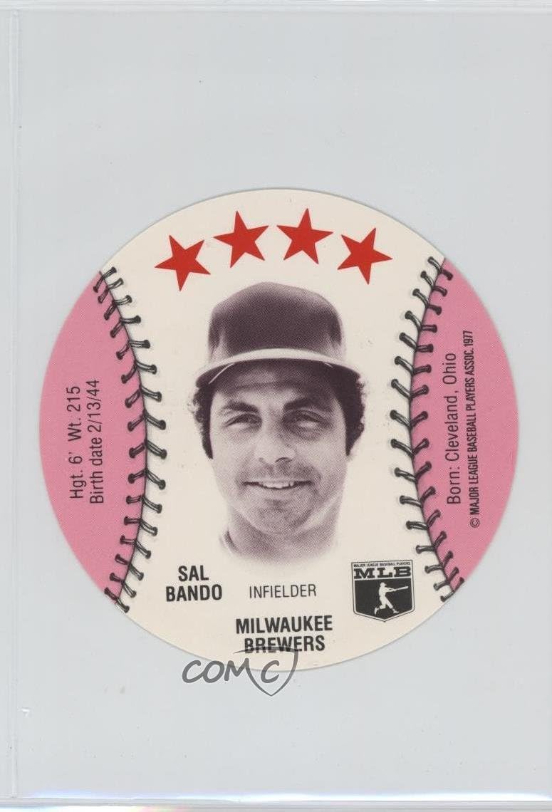 Sal Bando (Baseball Card) 1977 MSA Discs [Base] Detroit Caesars SloPitch SABA