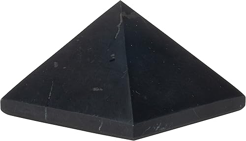 Pirámide Shungite  3 x 2.5 pulgadas  1 pieza  Cristales y piedras curativas, decoración de habitación, regalos espirituales, reiki, chakra,