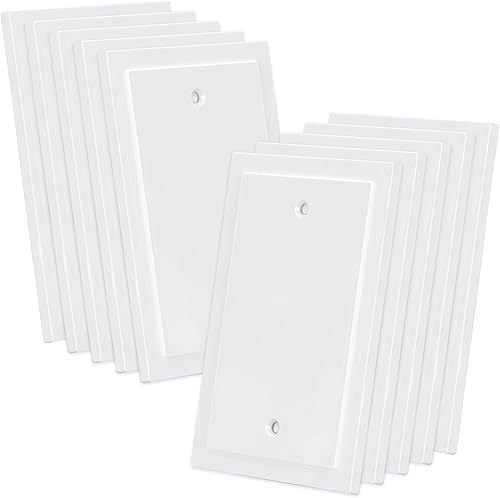 Miniatura 9 de Bates - Cubierta para placa de pared en blanco, paquete de 10, 1 banda, placa de salida de pared, cubiertas de enchufes en blanco Blanco,2-Blanco