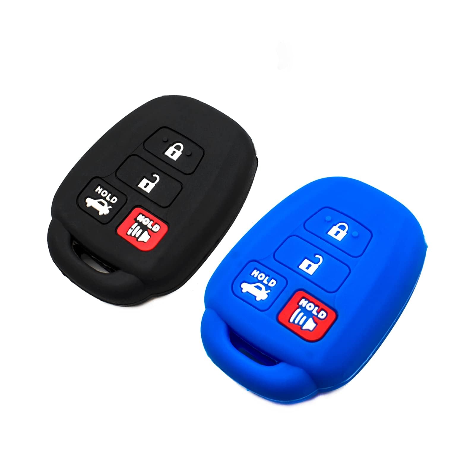 Silicone Key Fob Cover Fit for Toyota Camry SE LE Avalon Corolla RAV4 Venza Highlander Sequoia Scion 86
