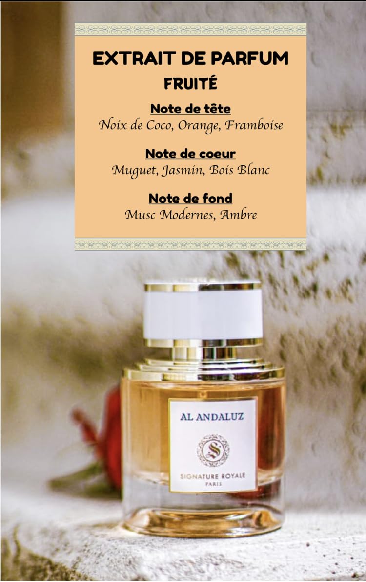 Al Andaluz, Parfum Signature Royale Paris, Extrait de parfum, Homme/Femme, 50ml