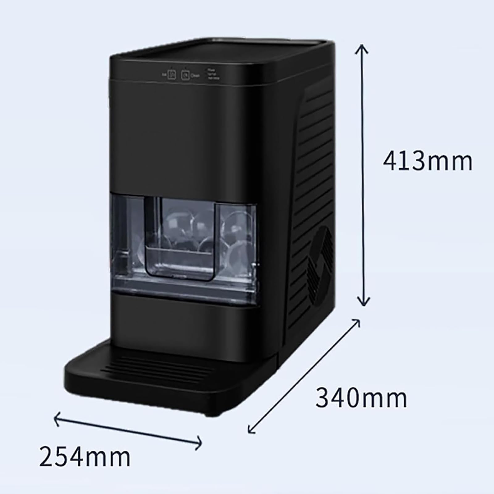 5,1 cm klare Eiskugel-Maschine, kugelförmige Eismaschine, 2 Stück in 50 Minuten, 55 Stück/Tag, 1,2 l Wassertank-Kapazität, 8–10 Stück Speicherkapazität, automatische Reinigung