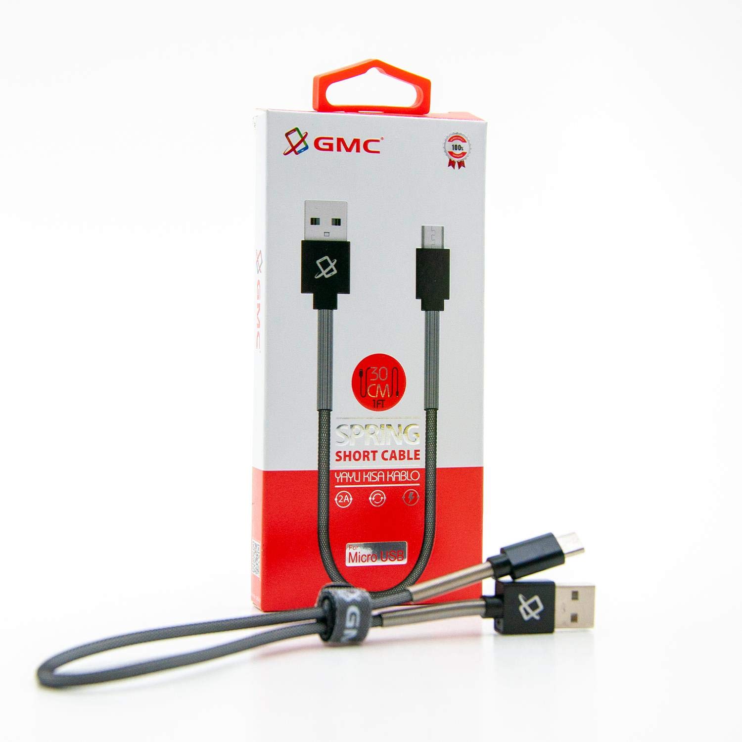 GMC MİCRO UÇ USB Yaylı Kısa USB KABLO