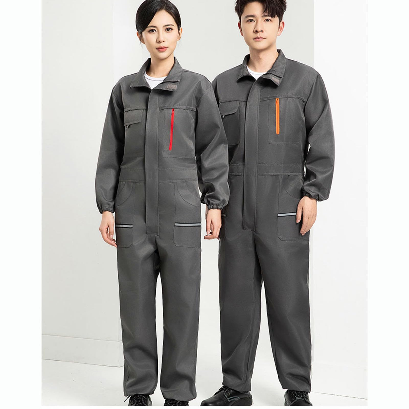 Honghuang Maßgeschneiderte Herren Arbeitskleidung, Arbeitsuniformen mit Individuellem Logo, Personalisierte Overalls für Mechanische Werkstätten, Dicker Feuerfester Overall