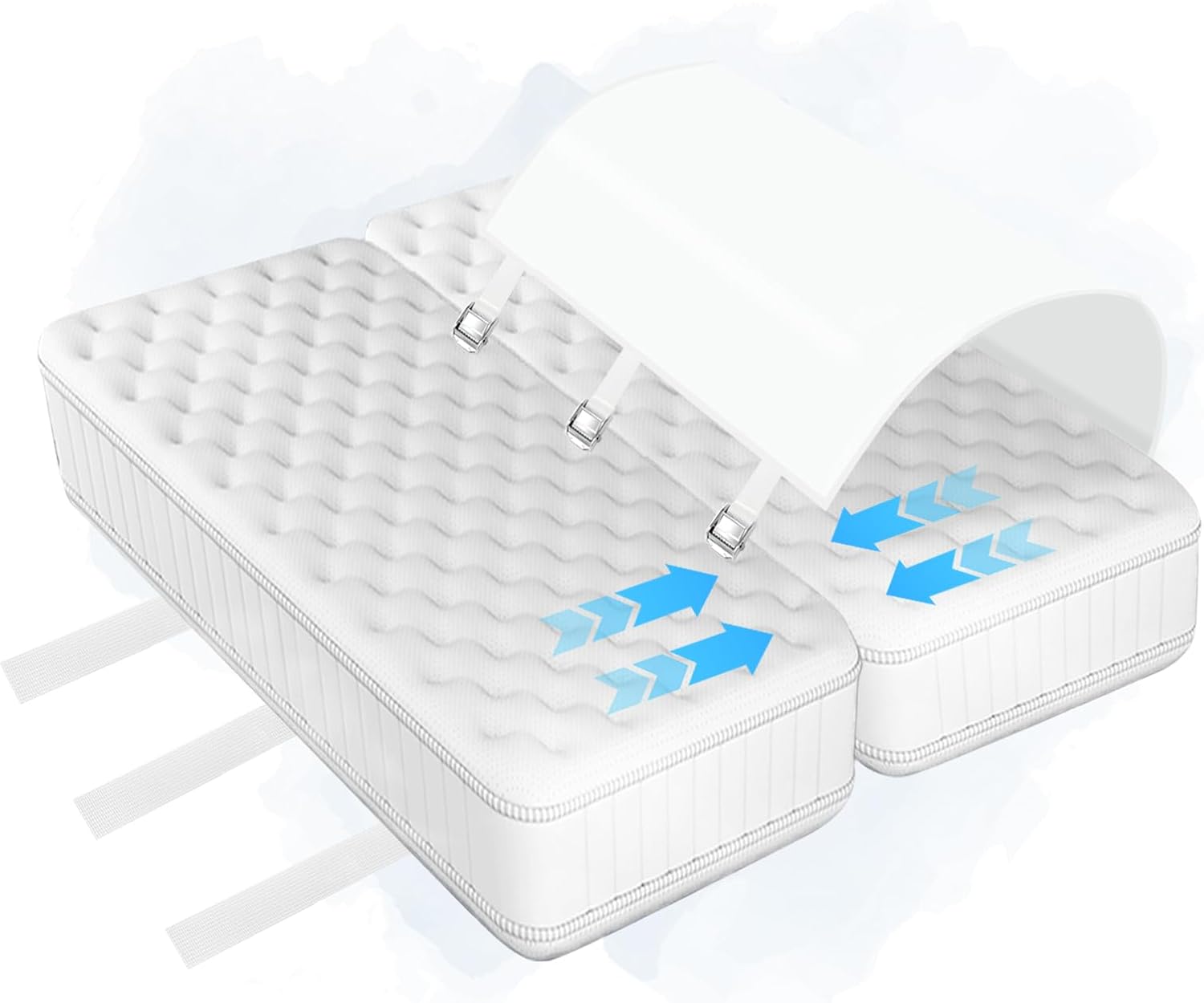Bed Bridge Twin to King,Twin to King Bed Converter with Metal Buttons and Fixing Straps,Split King Gap Filler for Adjustable Bed,Large Bed Converter for Couples (240×70cm (94.5×27.5 inch))