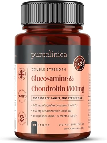 Pureclinica Alta Resistencia 1500 mg Glucosamina HCL & Chondroitin x 180 Tablets Sku: GC53
