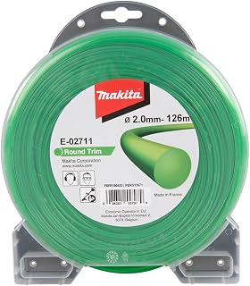 Makita E-02711 Mähfaden rund 2,0 mm x 126 m Round Trim Trimmerfaden, Nylon, grün, für Rasentrimmer und Freischneider