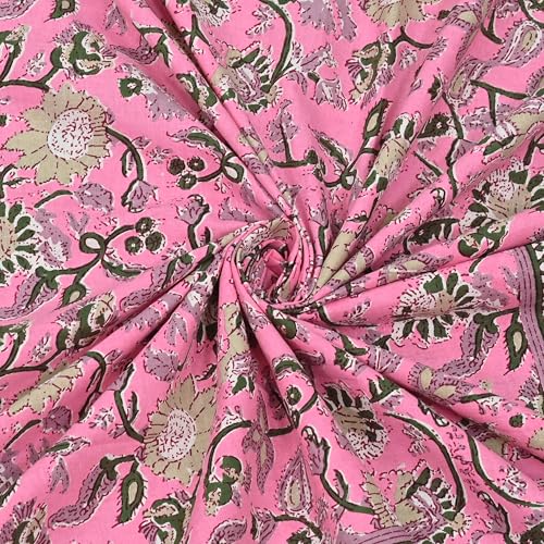 Image of 100% Cotton Single Bedsheet with 1 Pillow Cover | 240 TC Pure Cotton Flat Bed Sheet | Traditional Jaipuri Printed Bedding Set | Soft & Breathable | 60 x 90 Inch (Rangmahal Single 05)