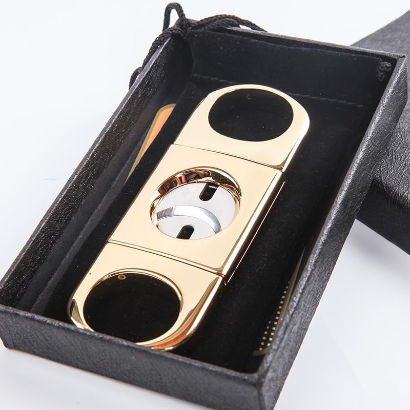 Cigar Cutter Stainless Steel Guillotine Breaker Portable Metal Slicer Smoking Accessories Tool Pocket Case