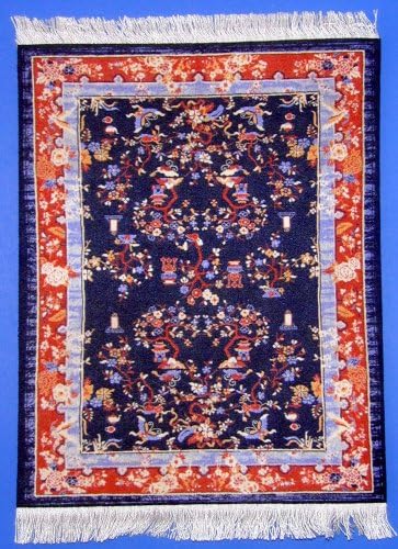 Lextra Emperor's Garden MouseRug, 10.25 x 7.125 Inches, Rust and Navy, One (Che-1)