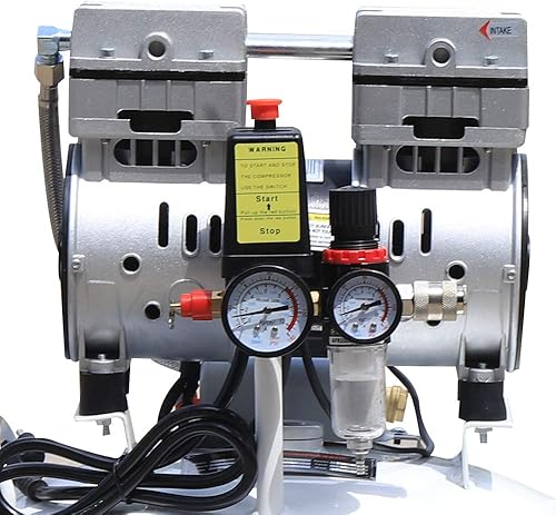 Miniatura 5 de Compresor de aire médico dental 40L Compresor de aire silencioso sin aceite 115psi,Bomba de aire silenciosa sin aceite 110v Compresor de aire de