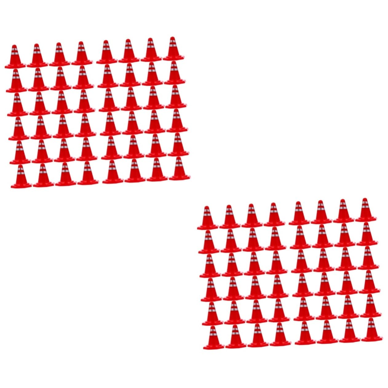COSMEVIVI 2sets Road Cones for Boys and Girls Miniature Roadblocks Simulation Traffic Signs Quality Plastic Material 60pcs*2