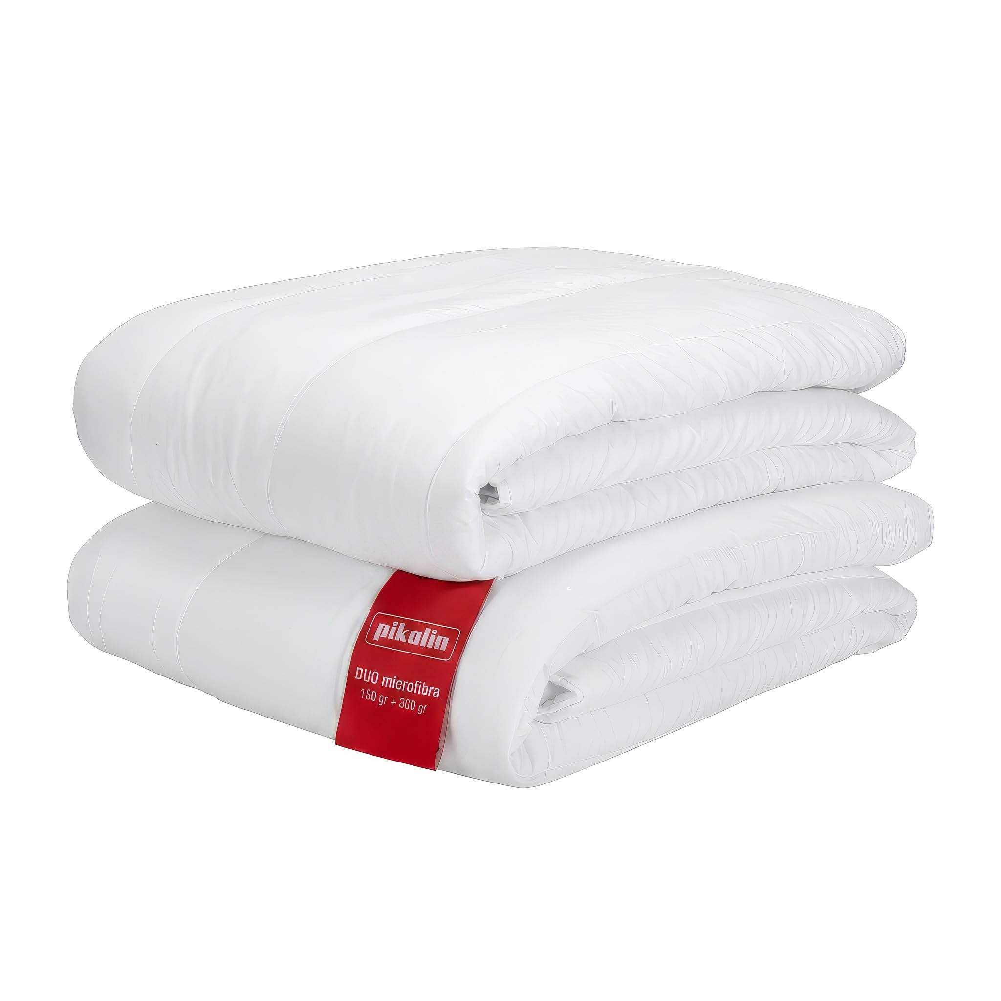 PIKOLIN - Piumino 4 Stagioni in Microfibra 150g + 300g | 150x220 cm | Antiallergenico, Lavabile | Imbottitura Nordica Leggera e Calda | Comfort Tutto l'Anno, Certificato OEKO-TEX | per Letto 80/90 cm