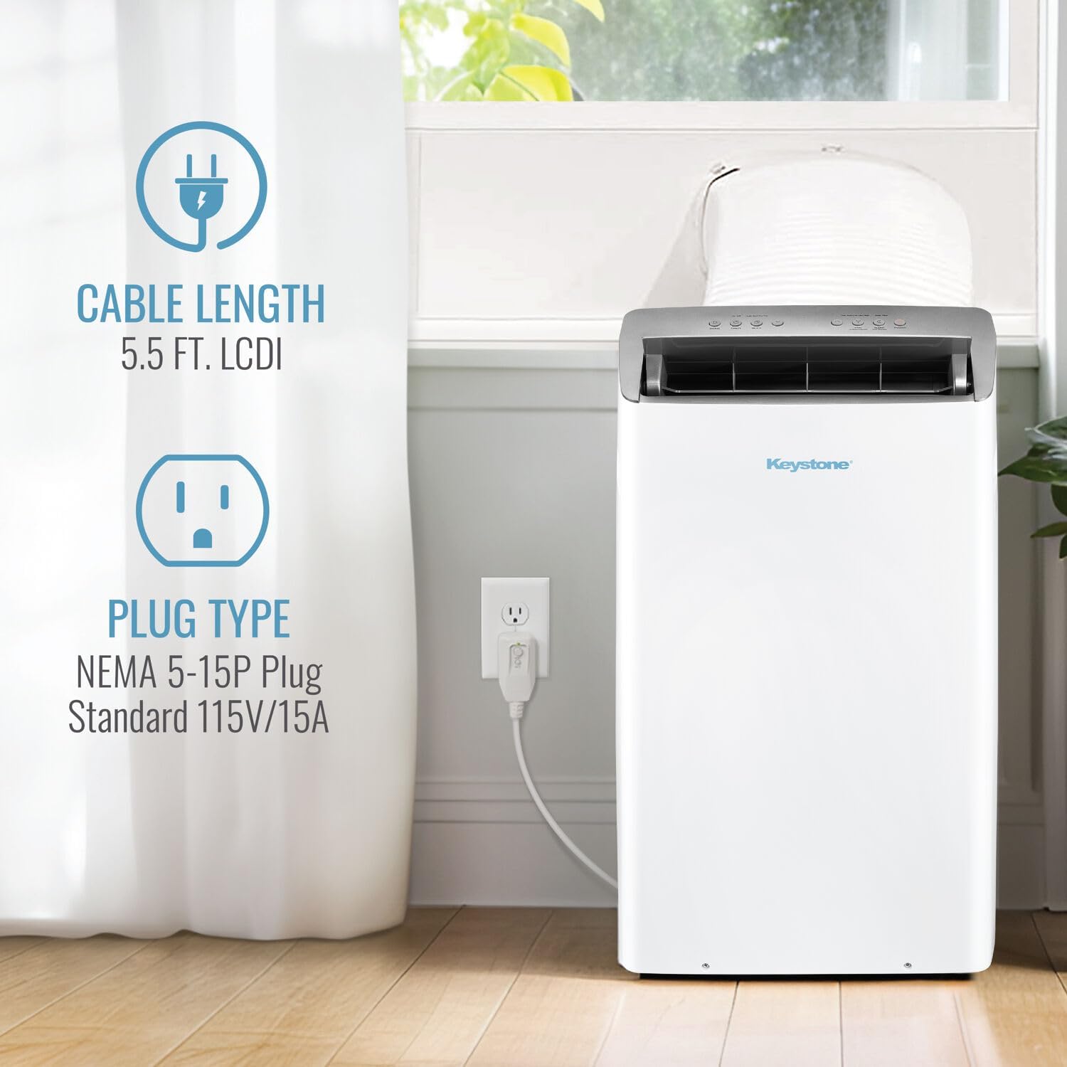 Keystone 14,000 Btu Ashrae/12,000 Btu Doe Portable Inverter ...