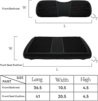 Vista 3 de Kit de funda de asiento de diamante para carrito de golf, apto para EZGO TXT OEM ordinario, funda de asiento de vinilo para carrito de golf, sin