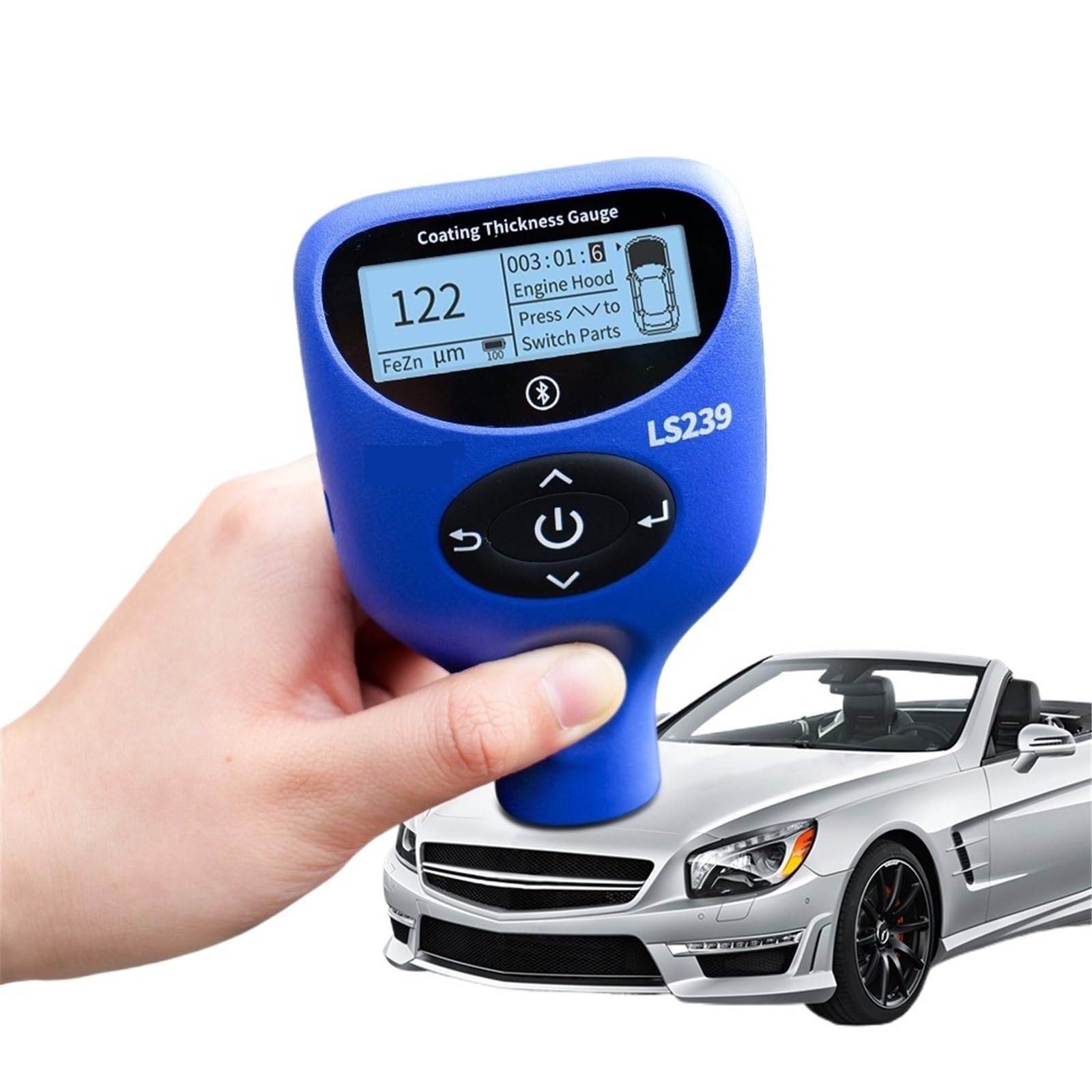LNHHG Coating Thickness Meter LS239 5000μm Professional Mode Automotive Digital Coating Thickness Gauge