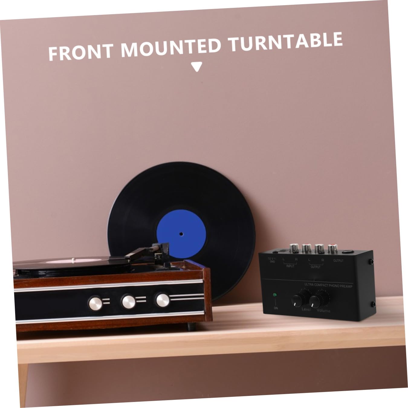 Veemoon Preamplificador de Tocadiscos Metálico Amplificador de Phono para Audio Doméstico Preamplificador de Repuesto para Tocadiscos para Sistemas de Alta Fidelidad